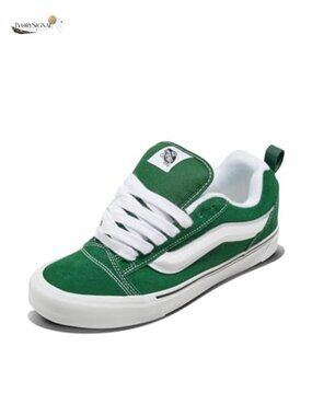 Unisex Low-Top Sneakers Suede Canvas Lace-Up Casual Skate Shoes